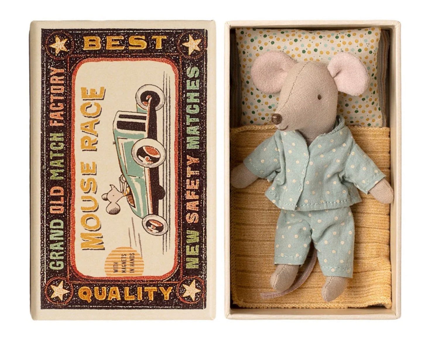 Maileg Little Brother Mouse in Matchbox