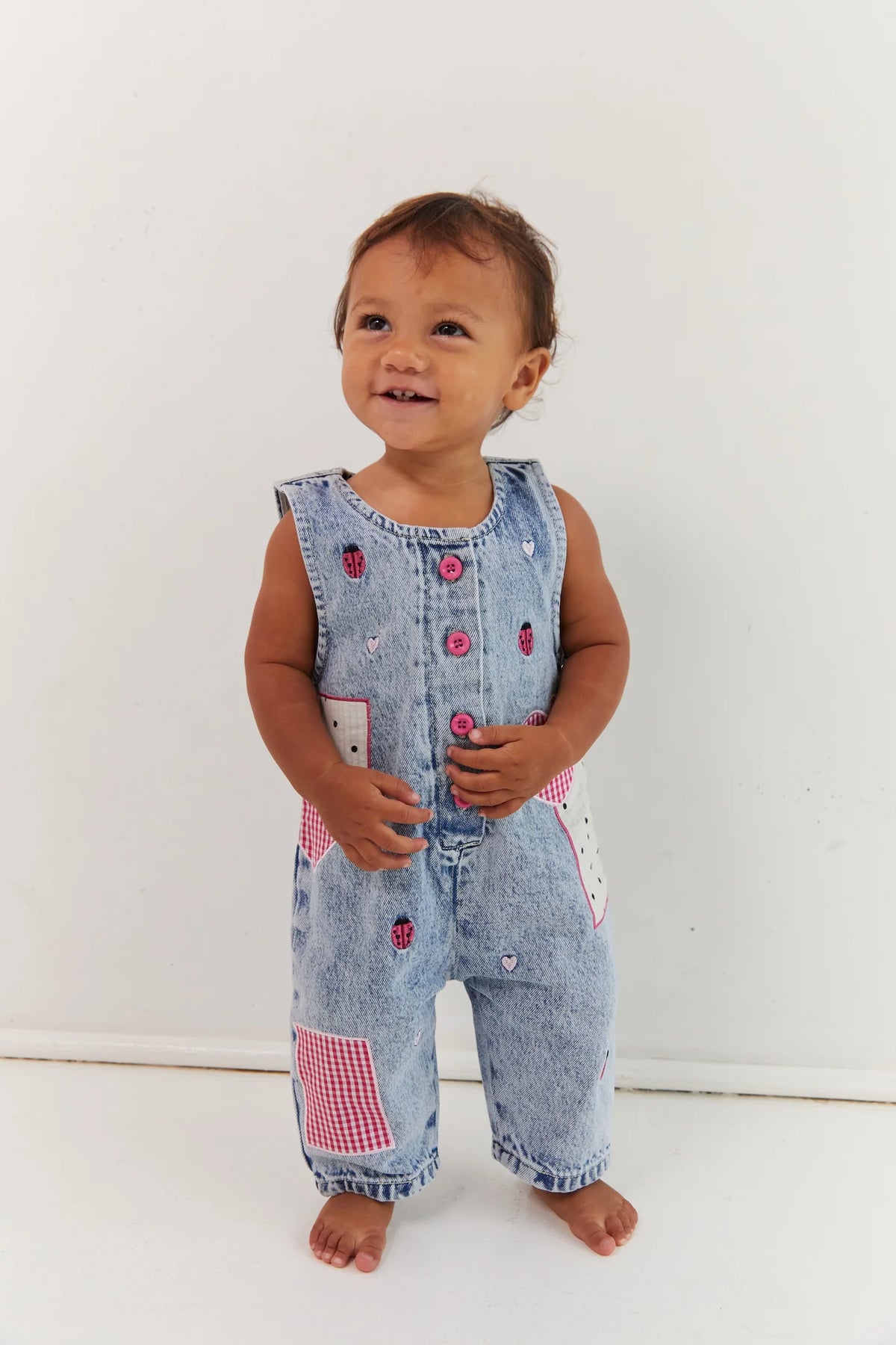 Wear JUNI JNR Charlie Overalls - Love Bug