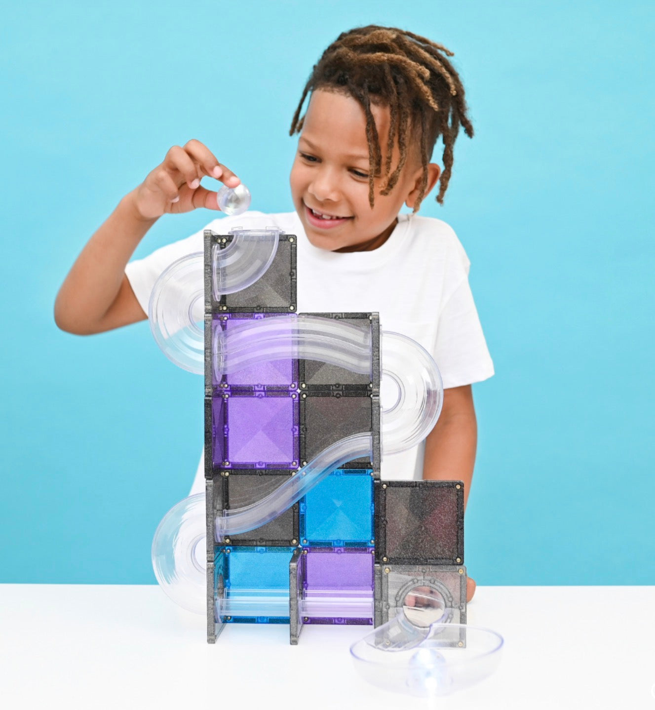 Connetix Magnetic Tiles Ball Run Galaxy Pack 61 pieces