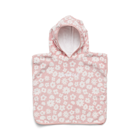 Crywolf Swimwear Baby Hooded Towel Blush Flora