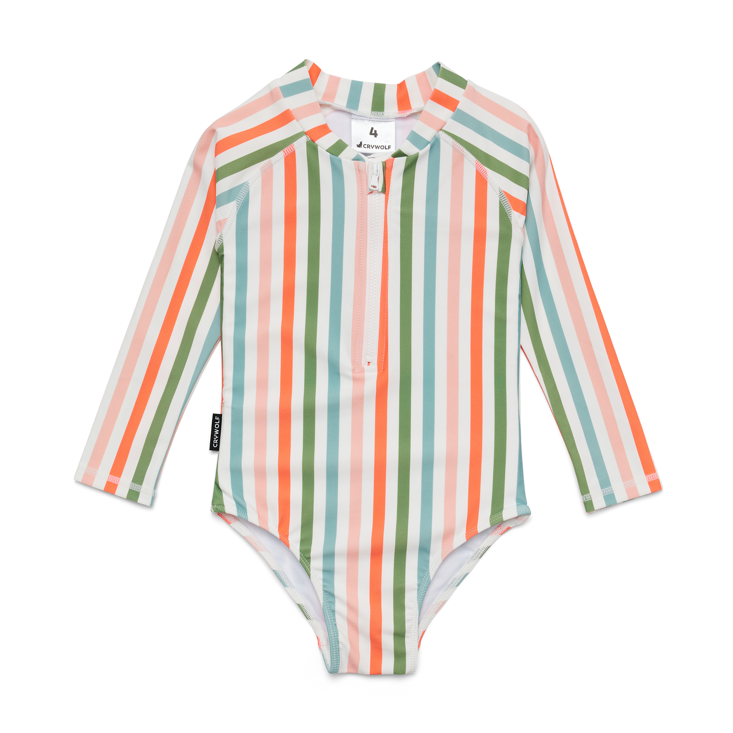 Crywolf Swimwear LongSleeve Swimsuit Summer Stripe