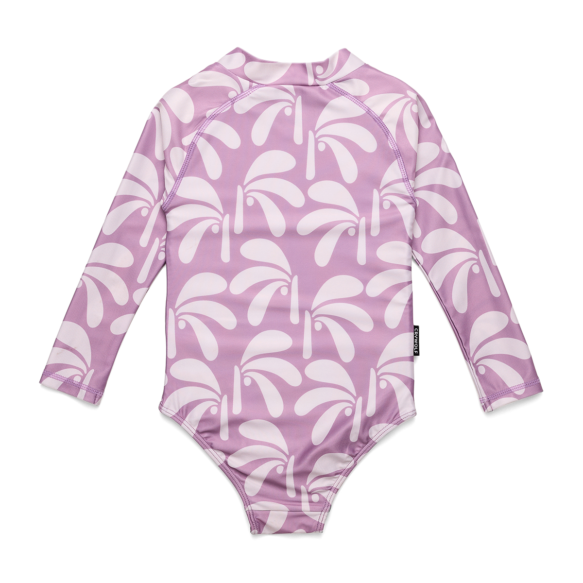 Crywolf Swimwear Long Sleeve Swimsuit - Lilac Palms