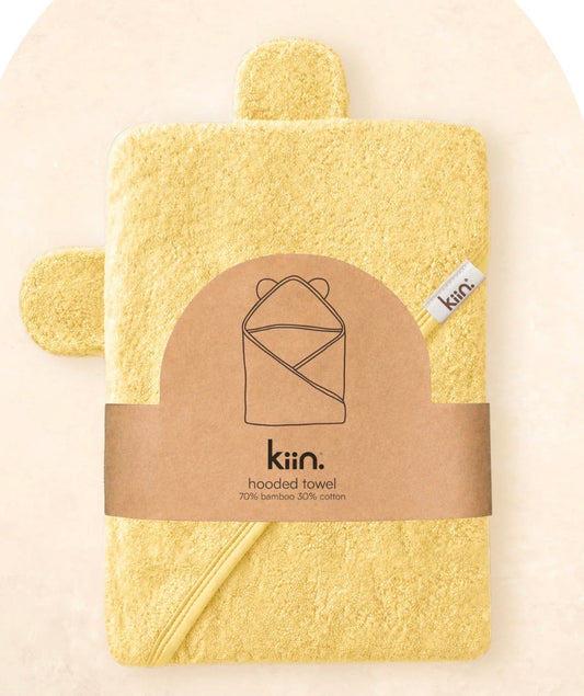 Kiin Baby Hooded Towel Buttercup