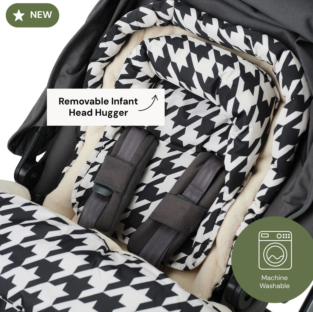 OiOi All-in-One Convertible Footmuff – Houndstooth