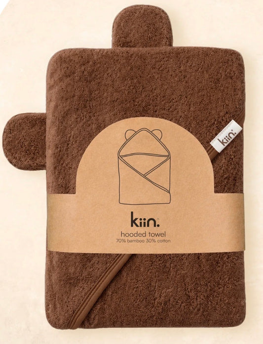 Kiin Baby Hooded Towel Chocolate