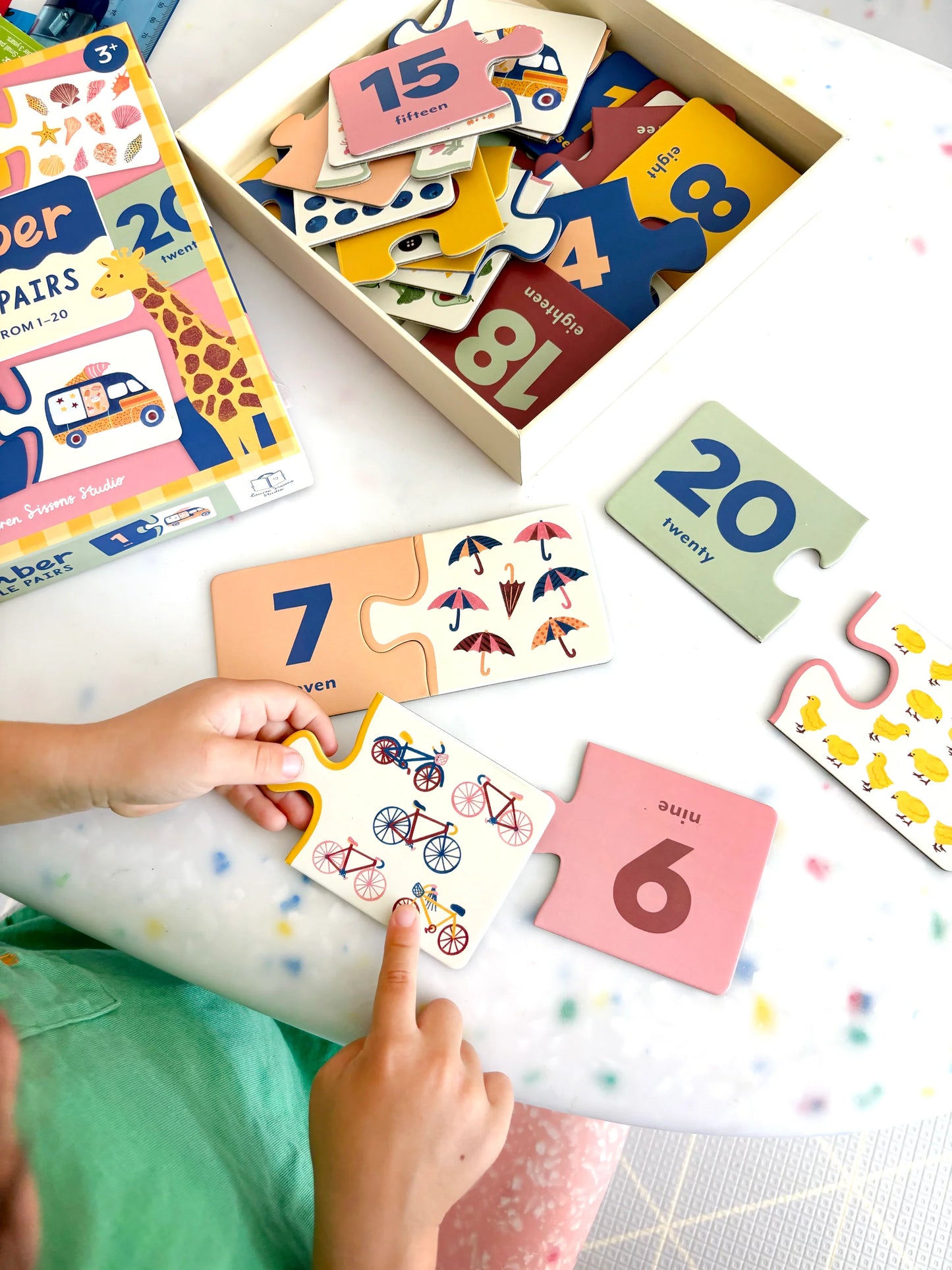 Lauren Sisson Studio - Number Puzzle Pairs Counting 1-20