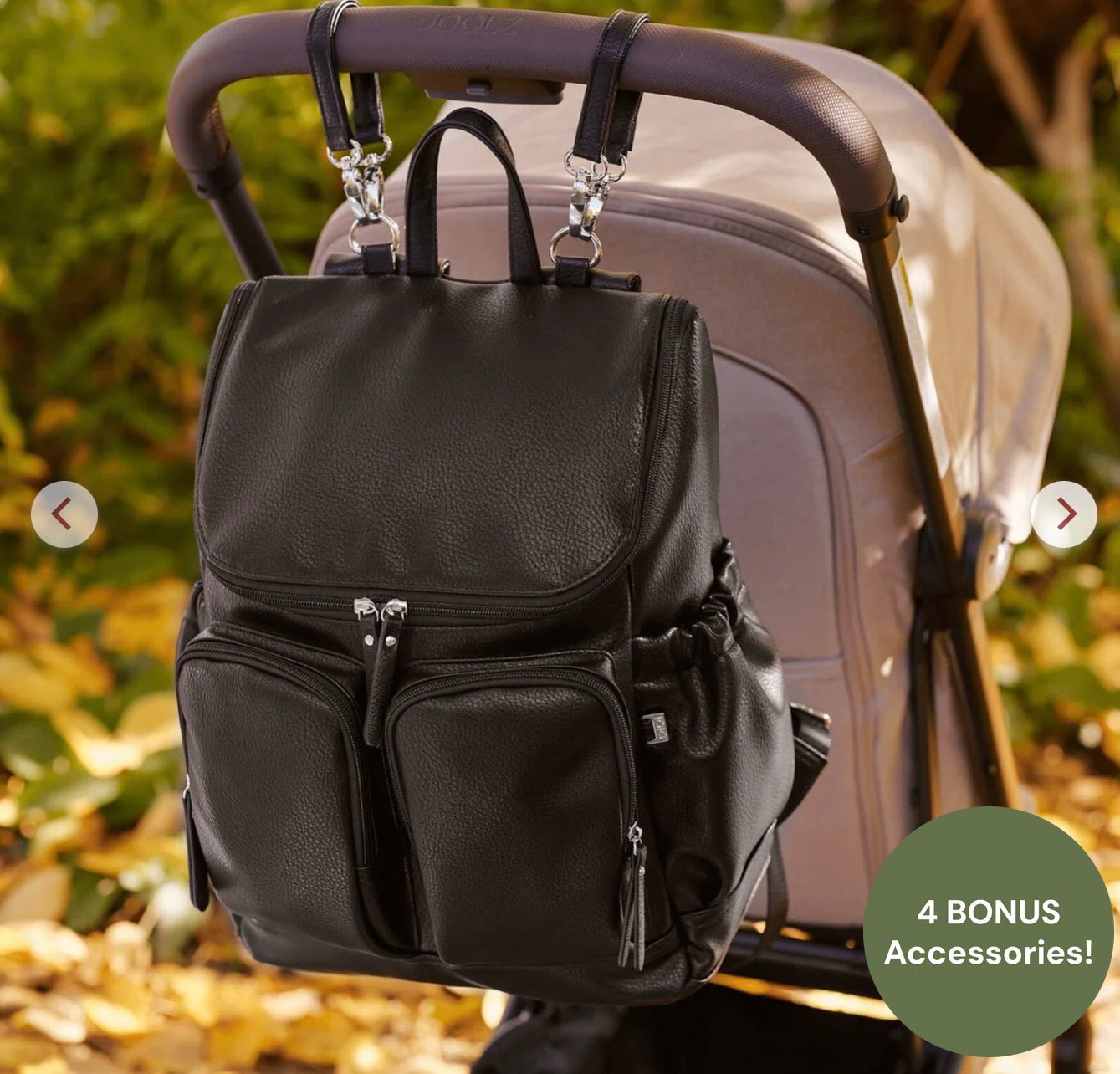 OiOi Signature Nappy Backpack Black Dimple Vegan Leather