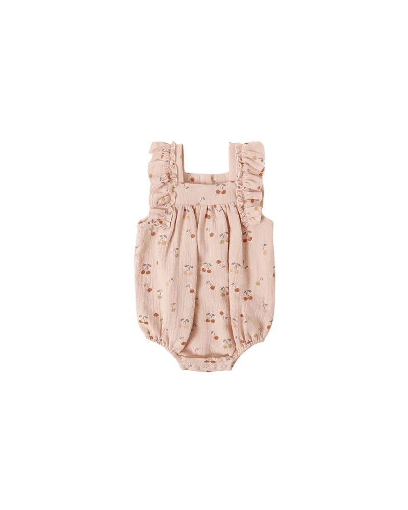 Quincy Mae Maya Romper - Cherries