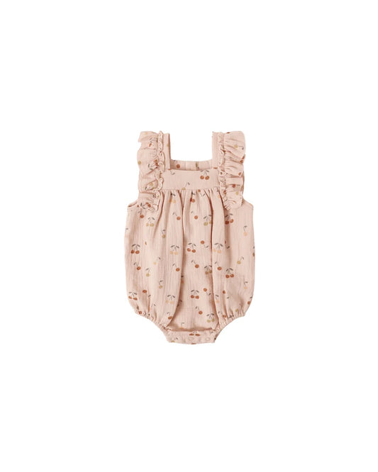 Quincy Mae Maya Romper - Cherries