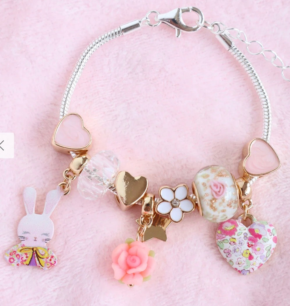 Lauren Hinkley Petite Fleur Bun Bun Charm Bracelet