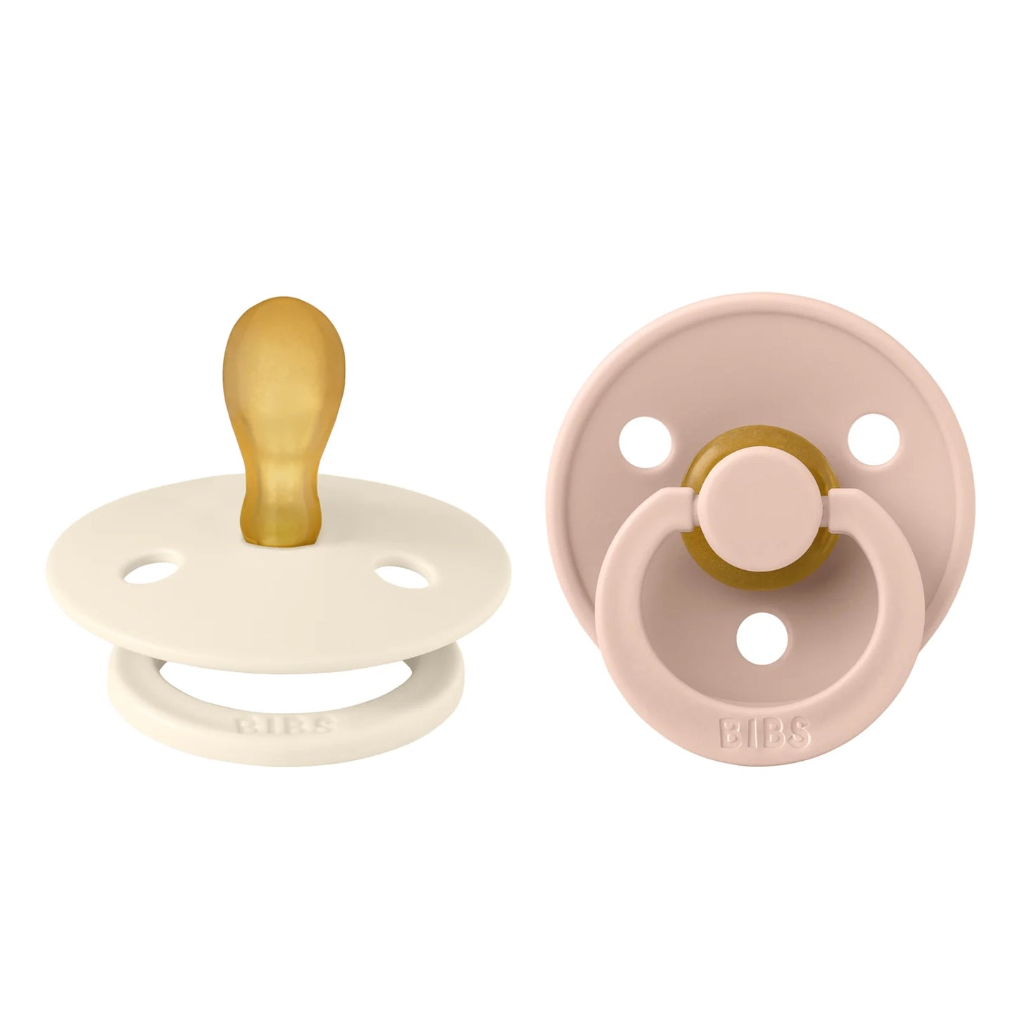 BIBS Dummies Size 1 - Blush/Vanilla Night Symmetrical Nipple