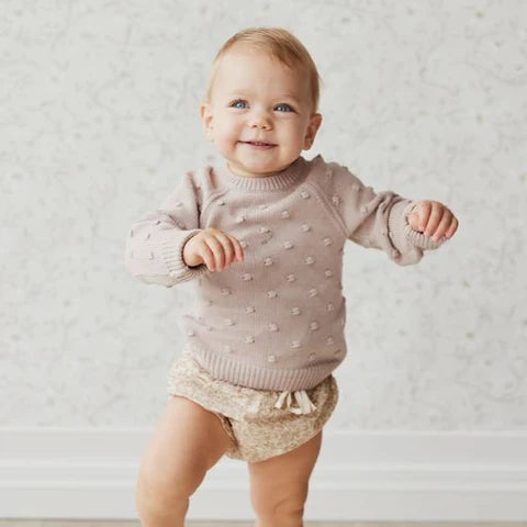 Jamie Kay Dotty Knit Rosebud