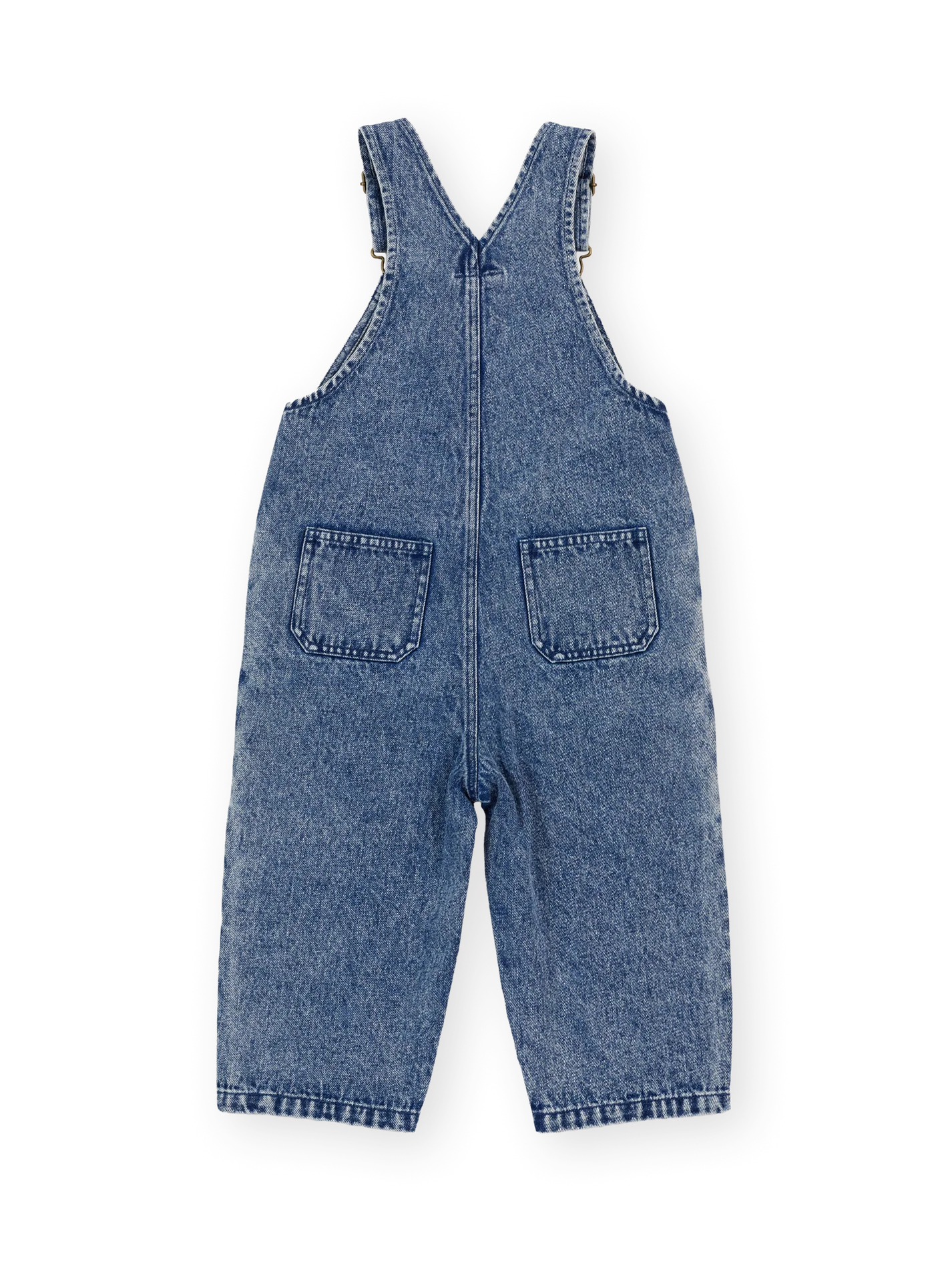Goldie + Ace Austin Colour Block Vintage Denim Overalls Dark Denim