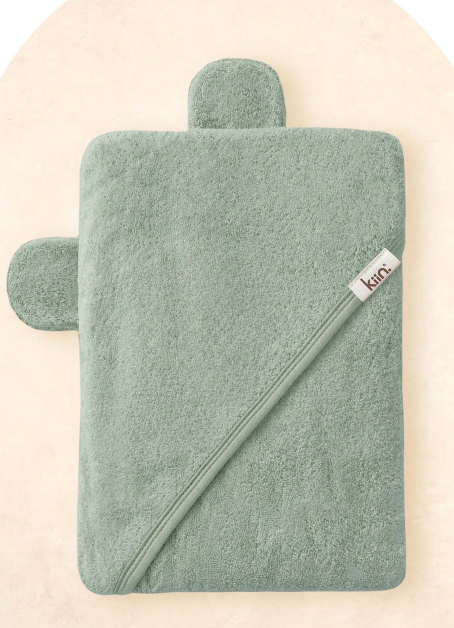 Kiin Baby Hooded Towel Sage