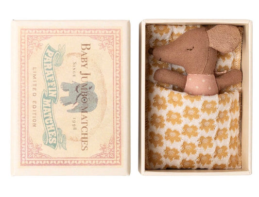 Maileg Sleepy Wakey Baby in box Rose