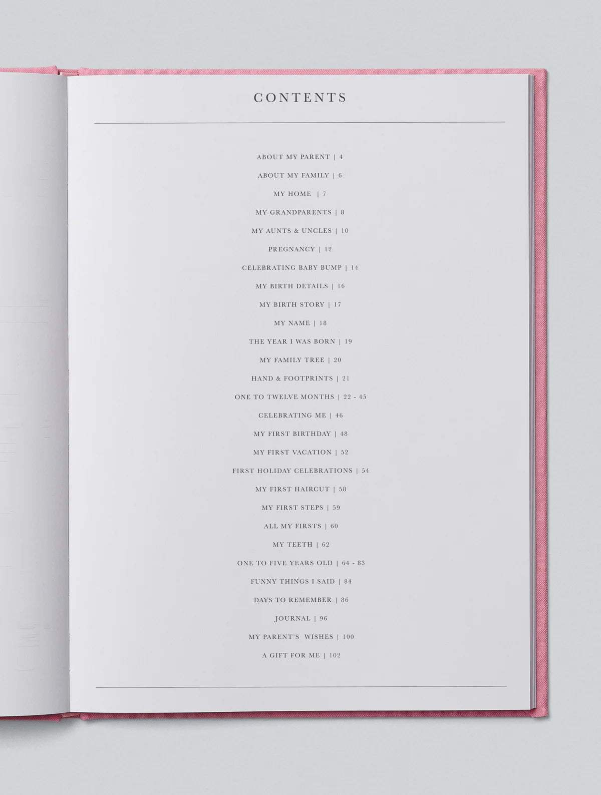 Write To Me.  Baby. The First Five Years Pink