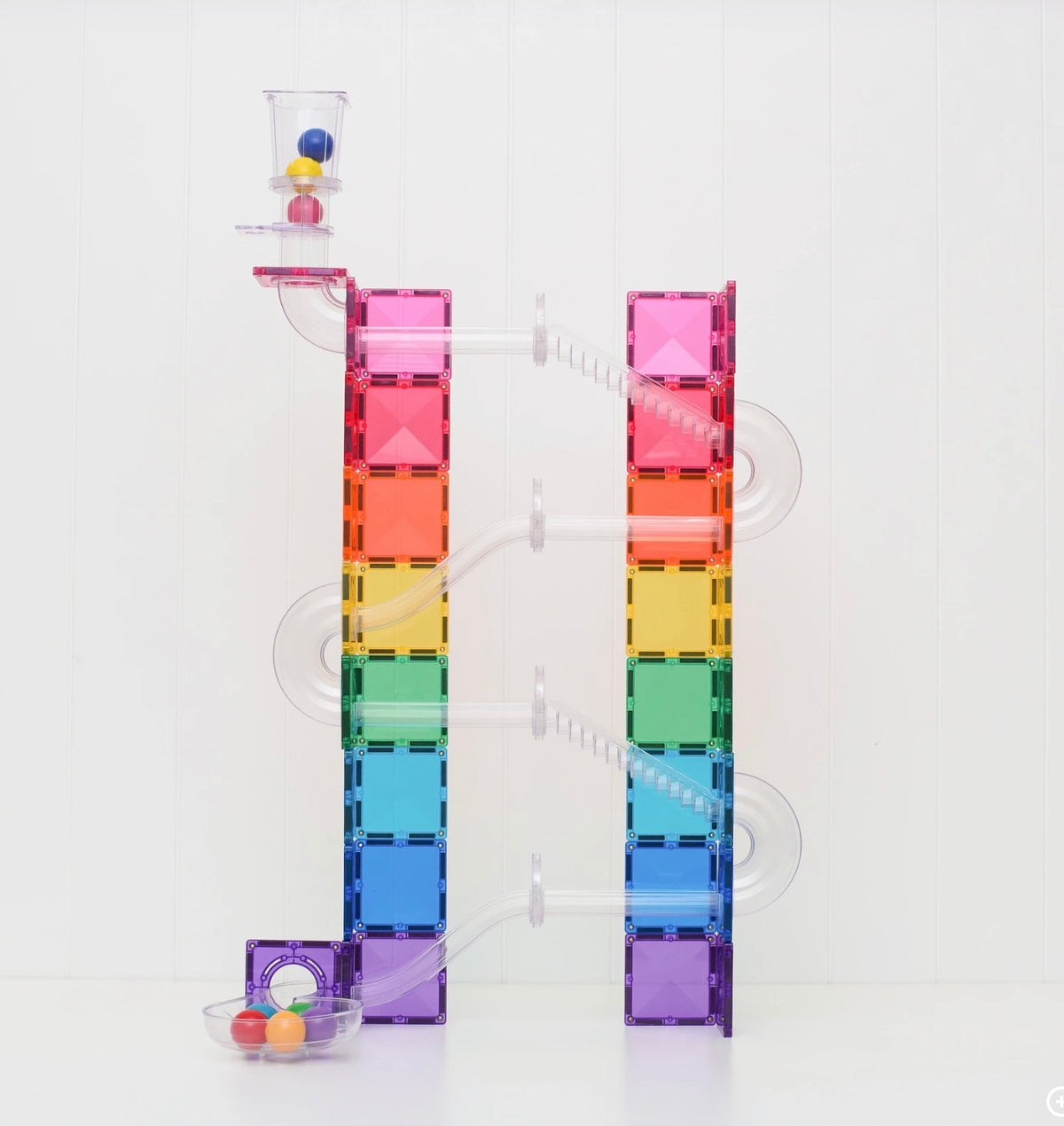 Connetix Magnetic Tiles Ball Run Bright Pack 114 pc - Stock arriving this week dm Nadene