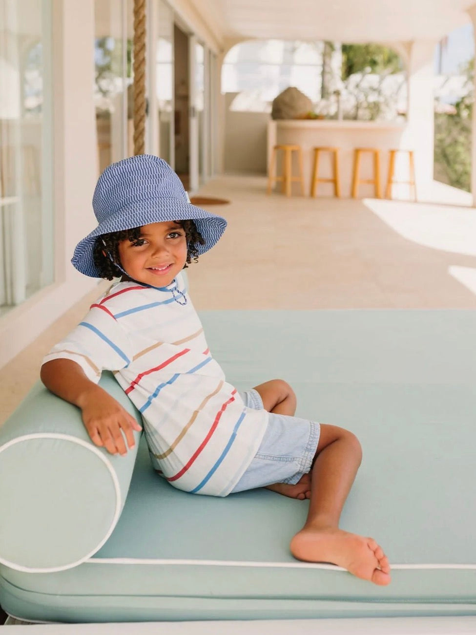 Acorn Kids Sunhats Blue Horizon Wide Brim Bucket Hat