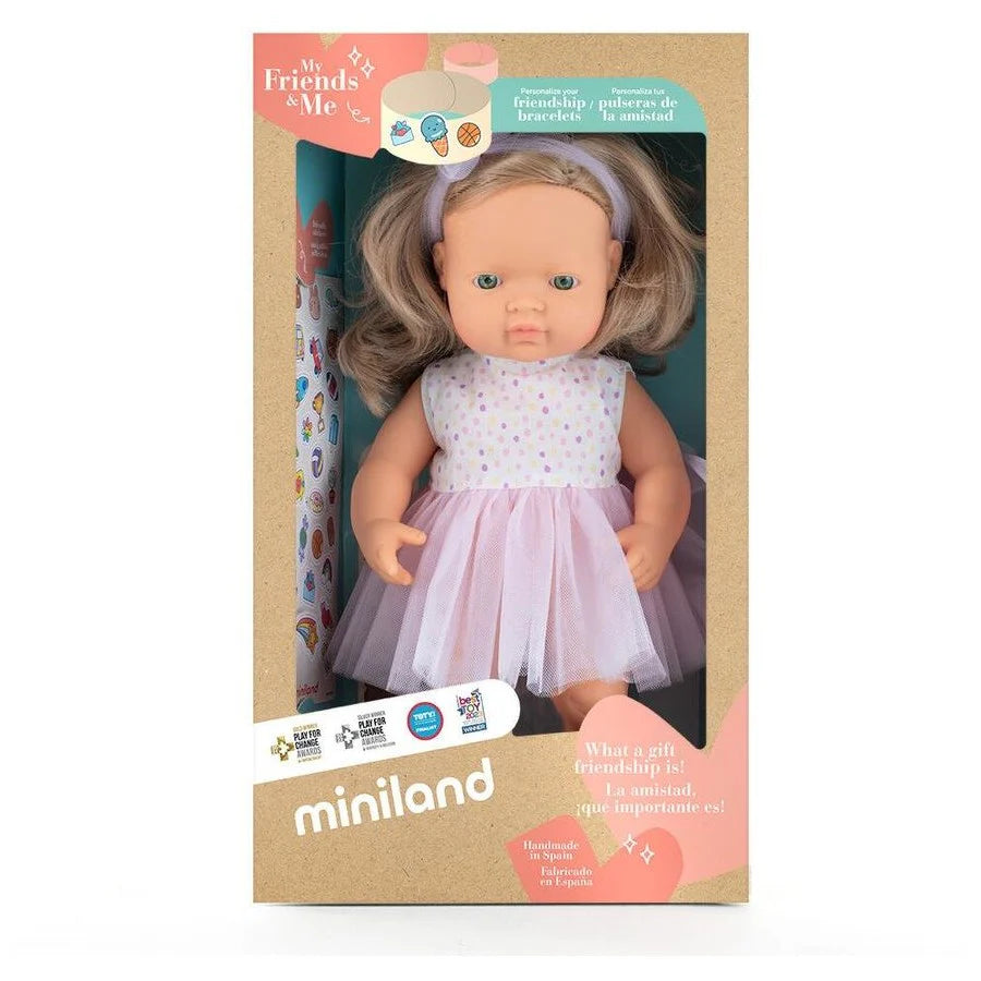 Miniland Doll My Friends and Me Blonde Girl 38cm