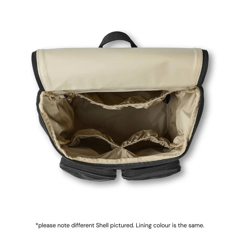 OiOi Signature Nappy Backpack - Black Dimple Vegan Leather