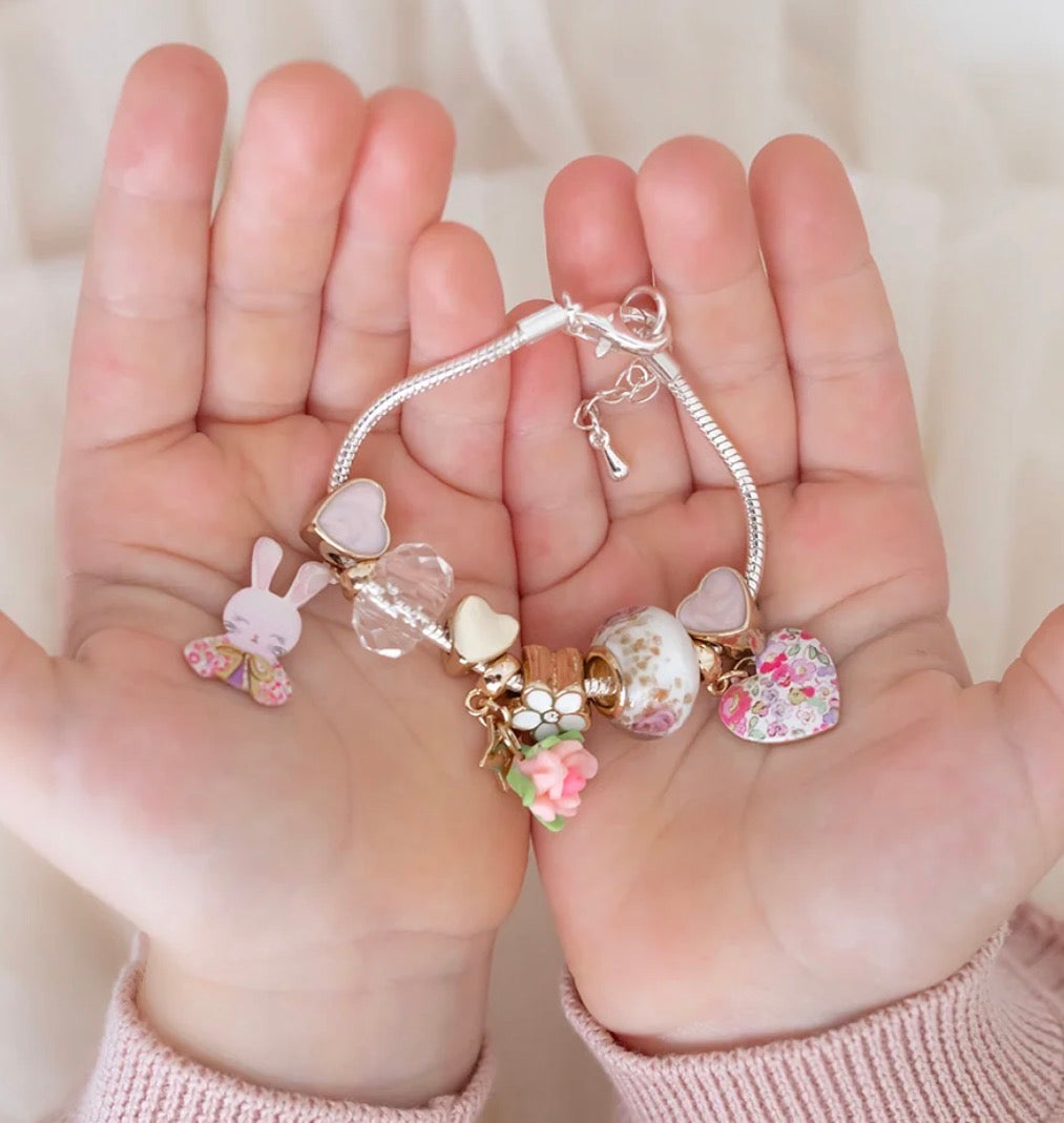 Lauren Hinkley Petite Fleur Bun Bun Charm Bracelet