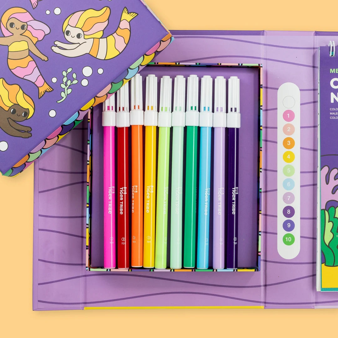 Tiger Tribe - Colouring By Numbers Set - Mermaids & Friends