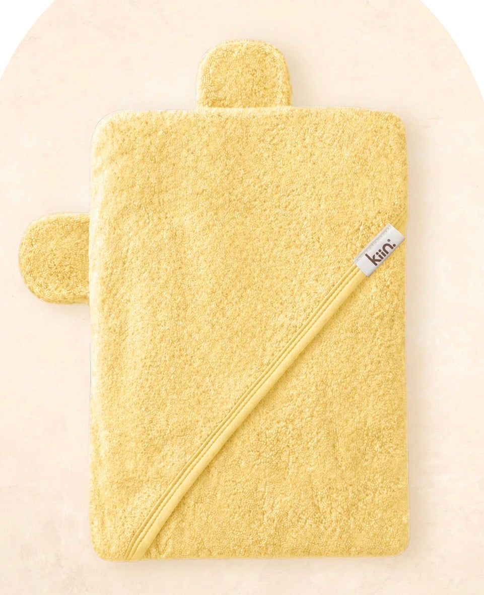 Kiin Baby Hooded Towel Buttercup