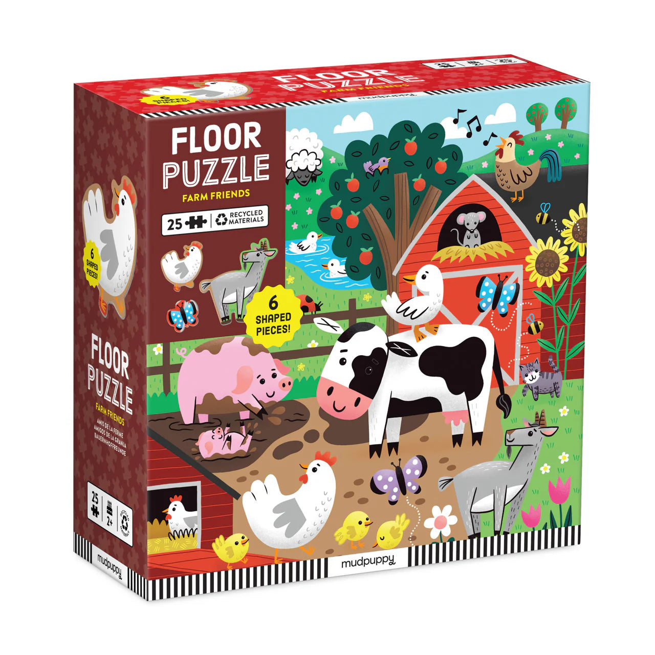 Mudpuppy 25Pc Floor Puzzle – Farm Friends