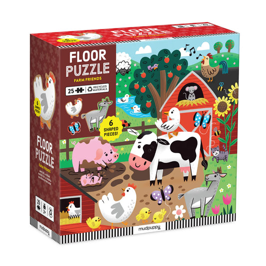 Mudpuppy 25Pc Floor Puzzle – Farm Friends