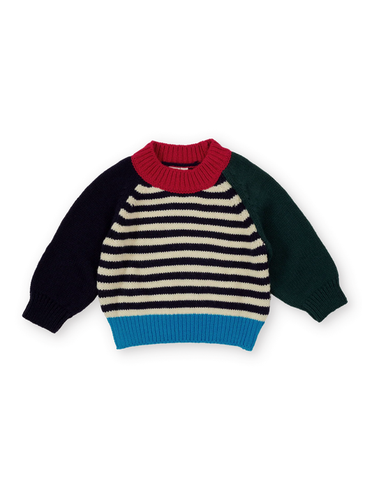 Goldie + Ace Marley Chunky Knit Jumper Primary Stripe