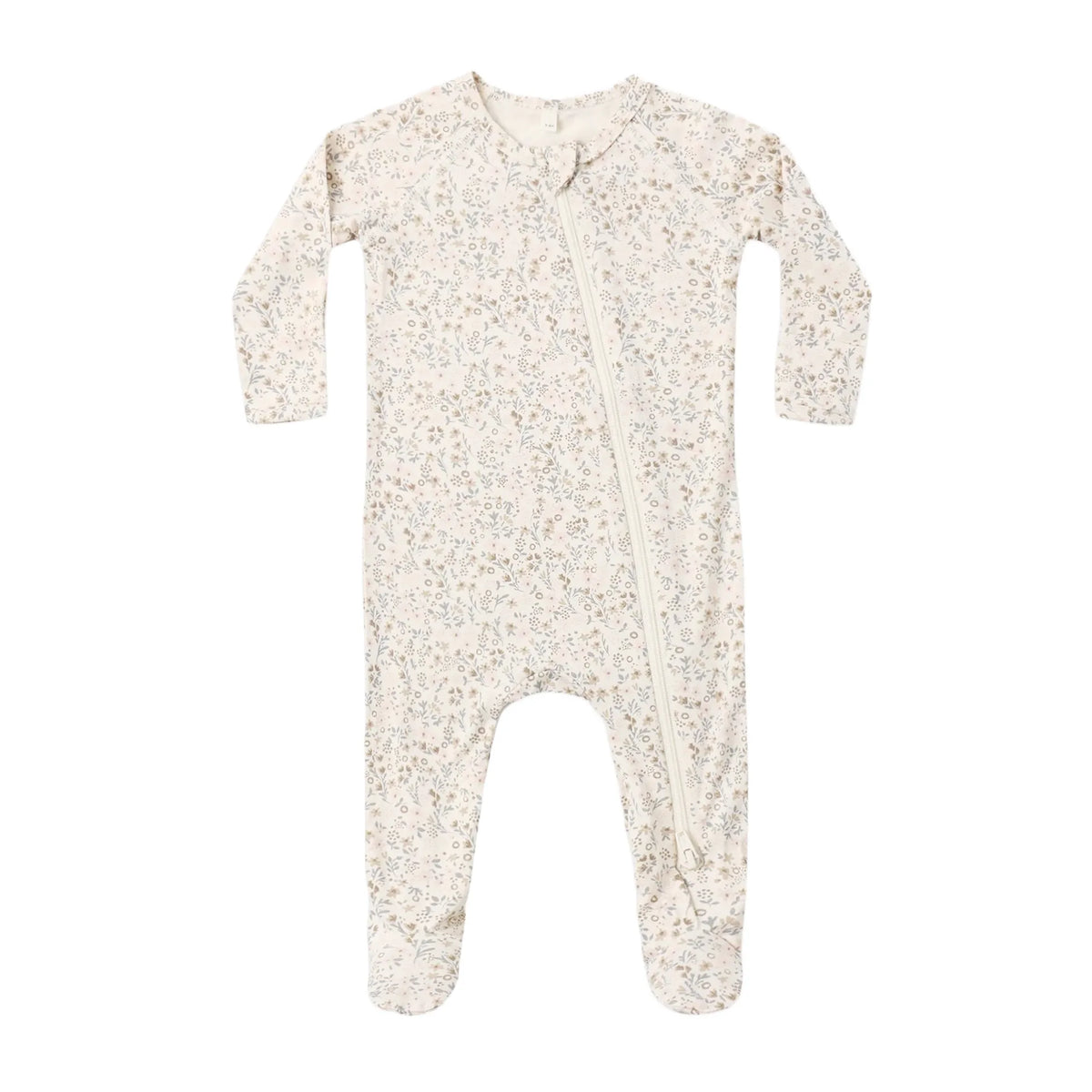 Quincy Mae Bamboo Zip Footie Bloom