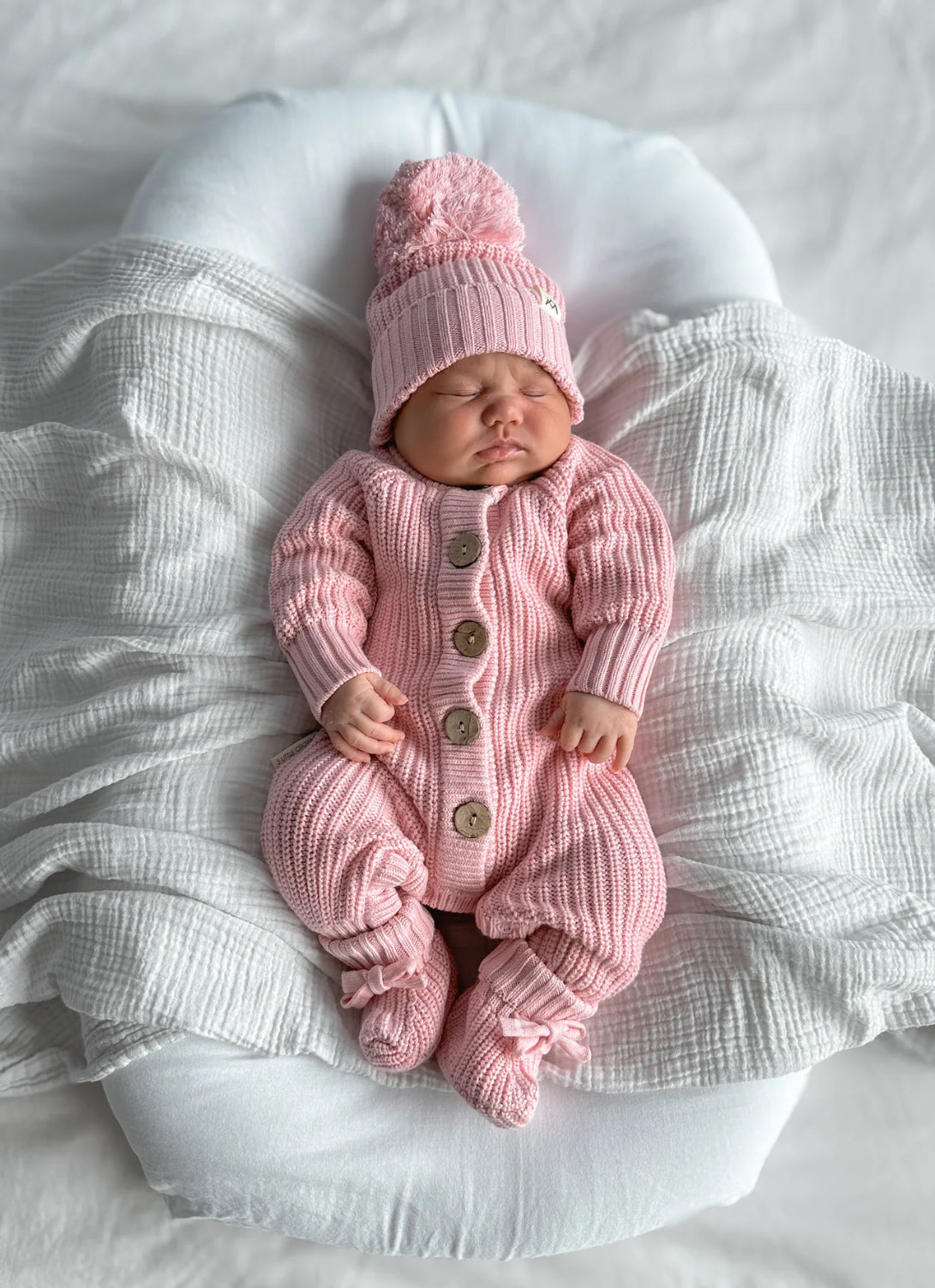 3 LITTLE CROWNS THE LABEL - Knit Romper Pink