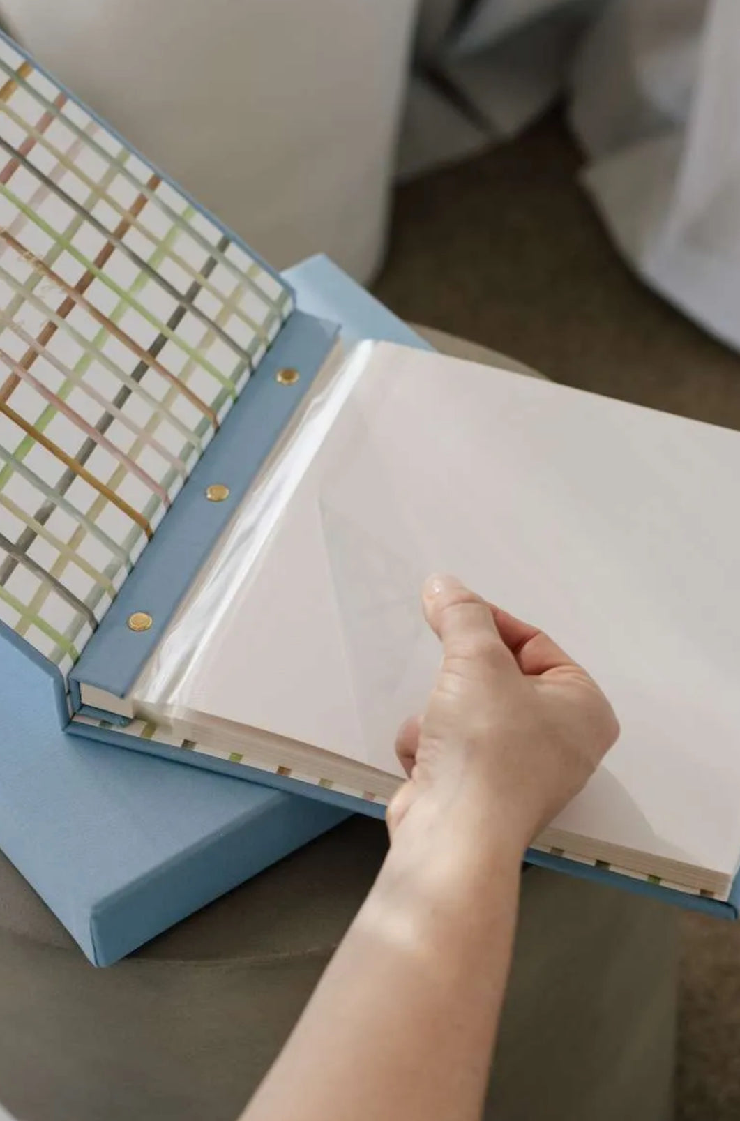 Luxury Linen Photo Album & Keepsake Box - Forget Me Not Journals