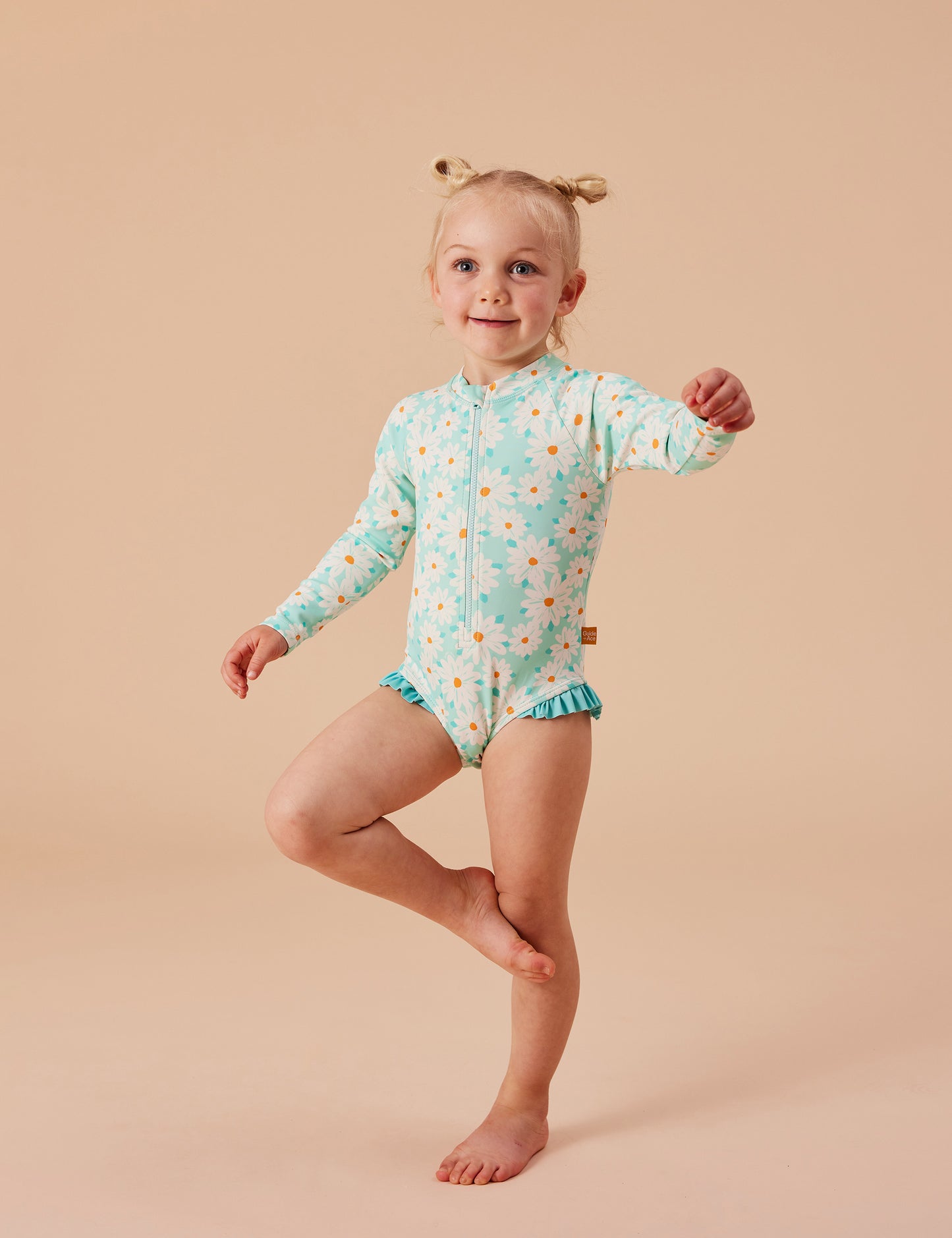 Goldie + Ace Swim Wear Daisy Delight Long Sleeve Swimsuit