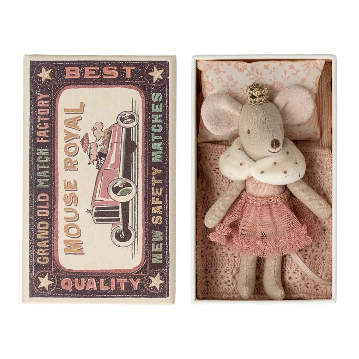 Maileg Princess Mouse in Matchbox