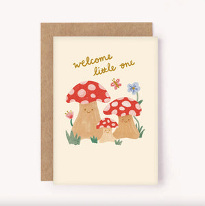 Lauren Sisson Studio - Welcome Little Mushroom Card