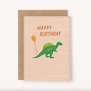 Lauren Sisson Studio - Dinosaur Happy Birthday Card