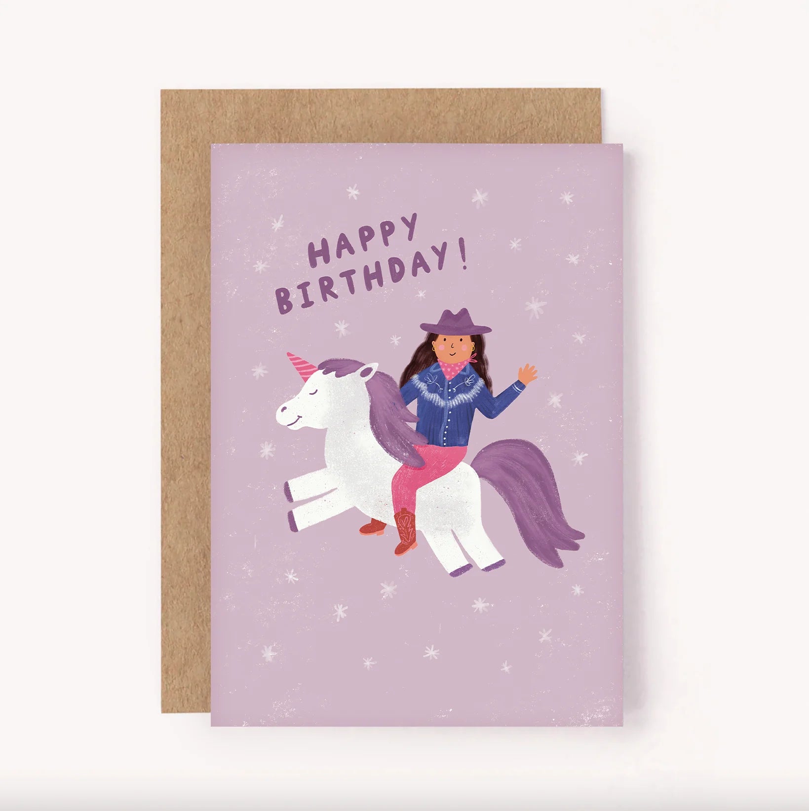 Lauren Sisson Studio - Cowgirl Unicorn Birthday Card
