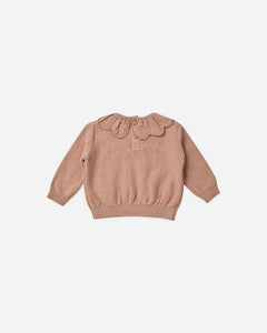Quincy Mae - Petal knit Sweater and Knit Bloomer Set Rose
