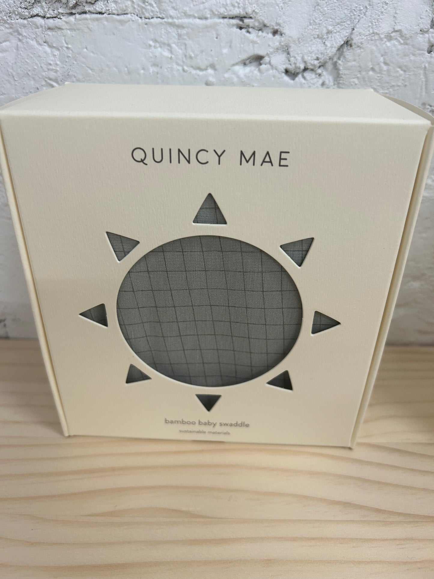 Quincy Mae Swaddle Bamboo Baby Grid