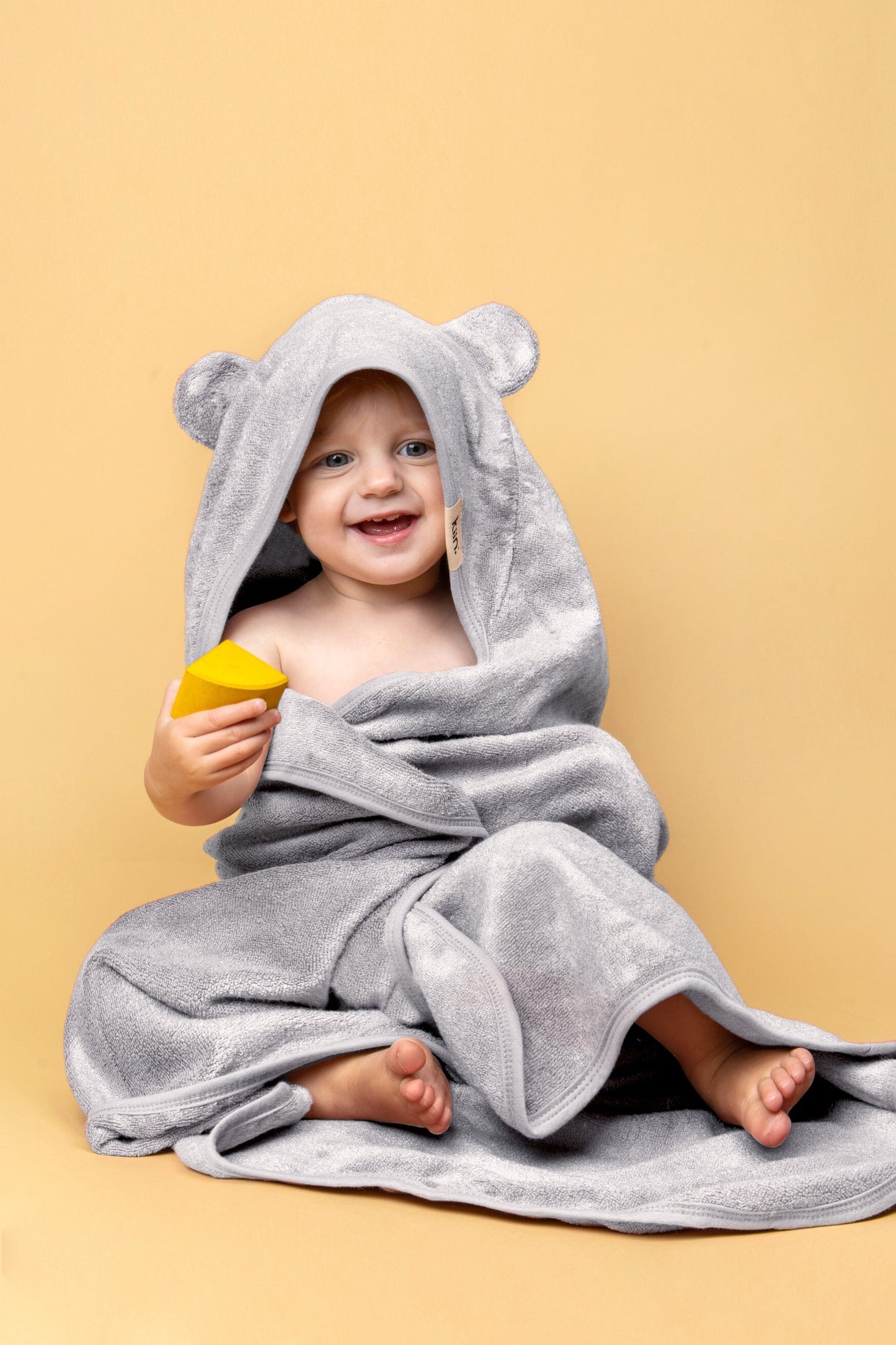 Kiin Hooded Towel. Blue Shadow