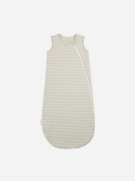 Quincy Mae Jersey Sleeping Bag - Ash Stripe