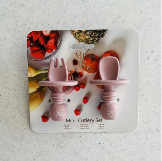 Mini & Me - Mini Cutlery Set Cherry and Olive