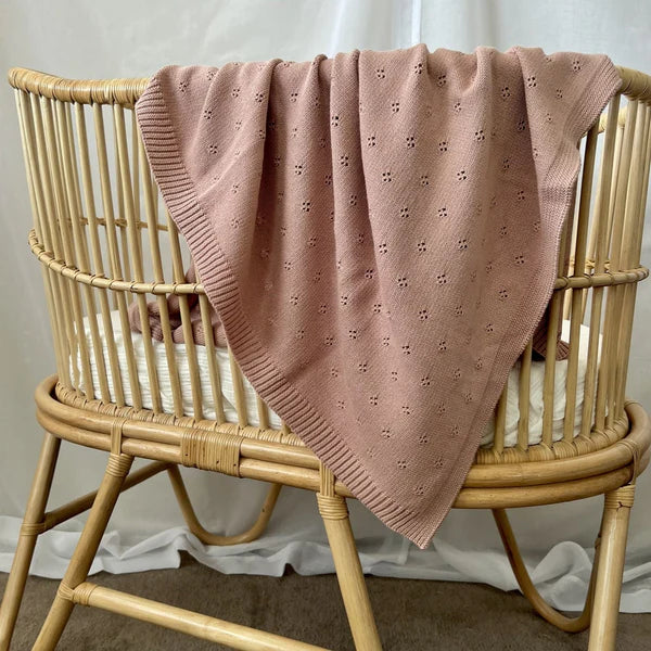 Mini & Me - Heirloom Baby Blanket Blush