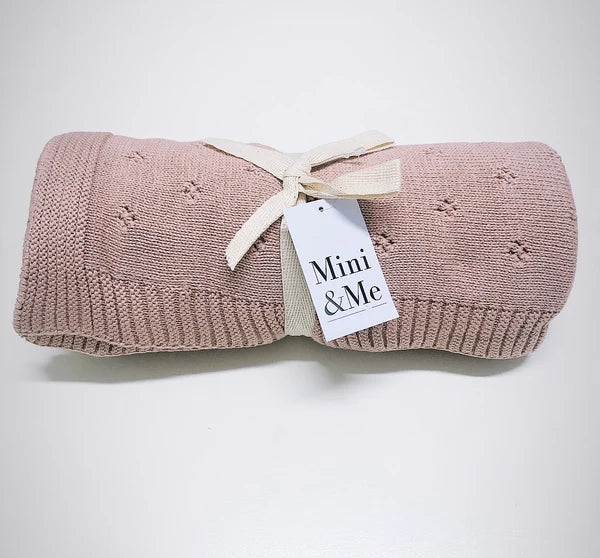 Mini & Me - Heirloom Baby Blanket Blush