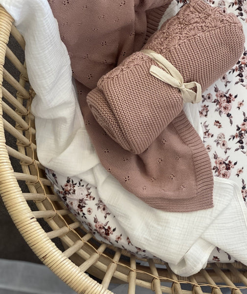 Mini & Me - Heirloom Baby Blanket Blush