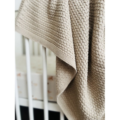 Mini & Me Herringbone Blanket Oatmeal Melange