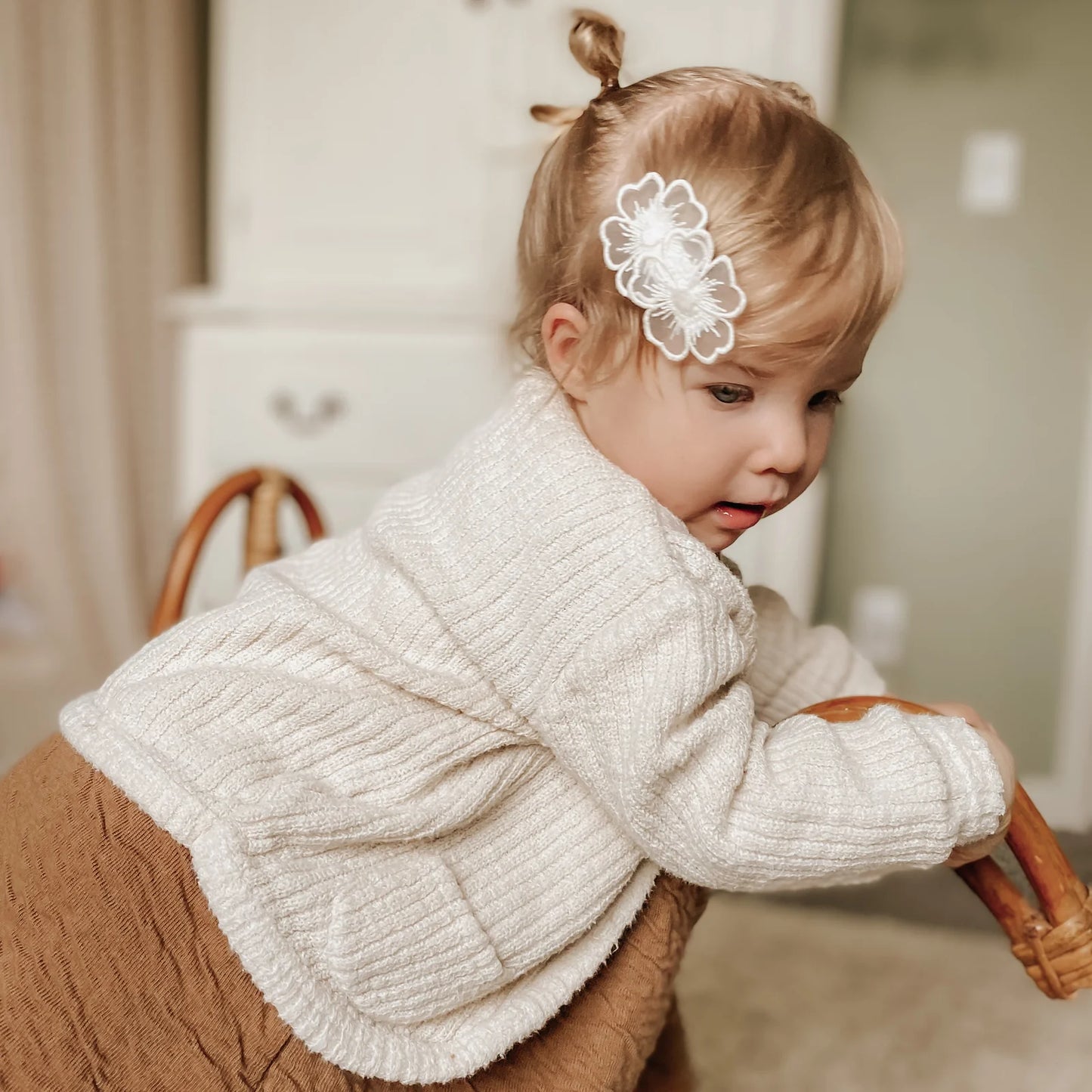 Little Marshmallow Clip Fleur