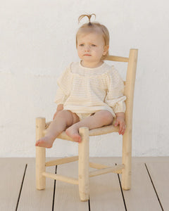 Quincy Mae Mia Top + Bloomer Set Lemon Stripe