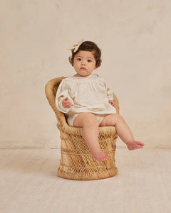 Quincy Mae Mia Top + Bloomer Set Lemon Stripe